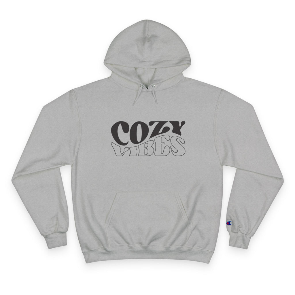 Cozy Vibes Hoodie — Relaxed Retro Graphic Champion Hoodie