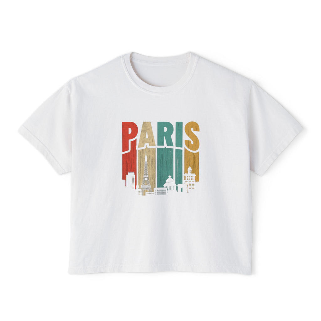 Paris Skyline Boxy Tee