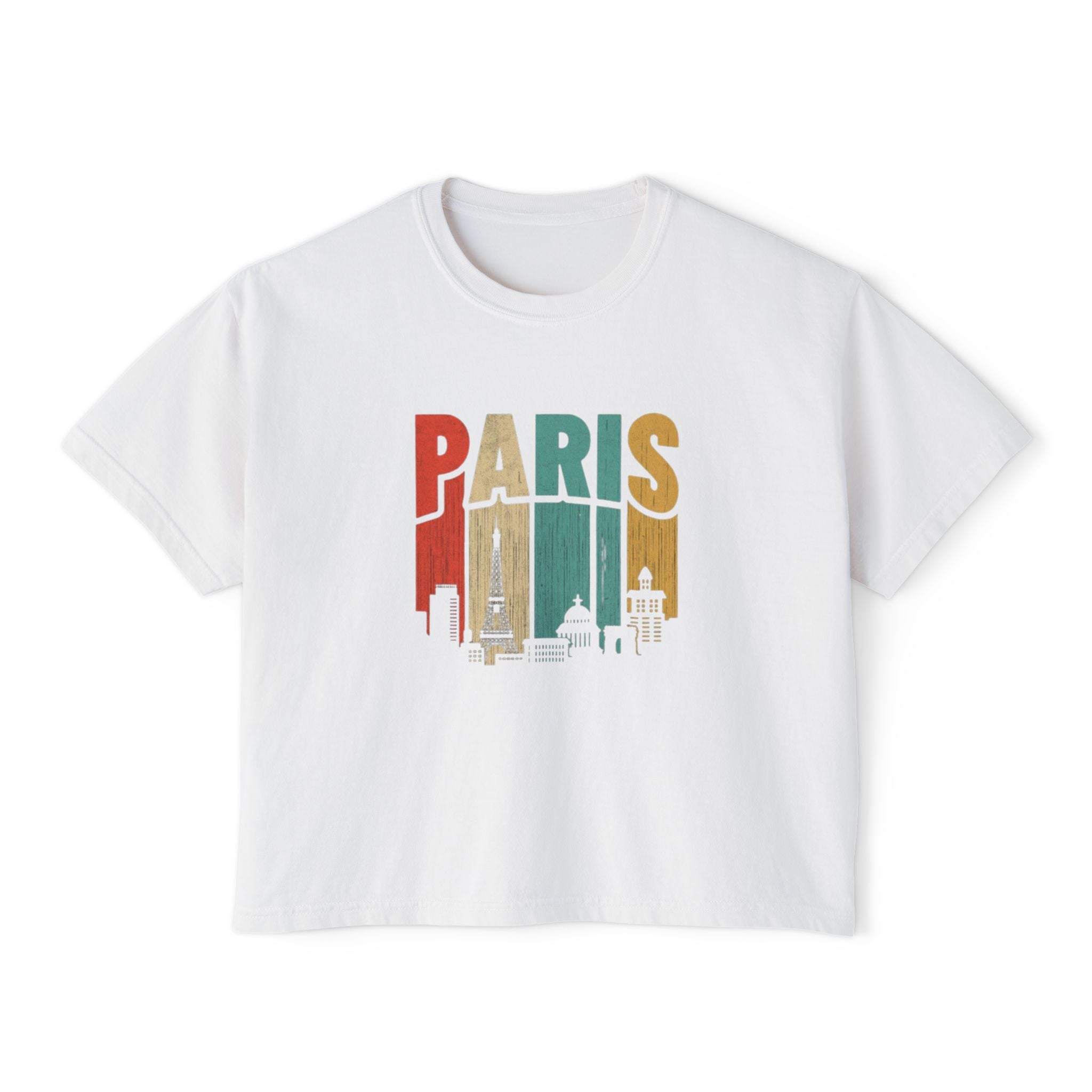 Paris Skyline Boxy Tee