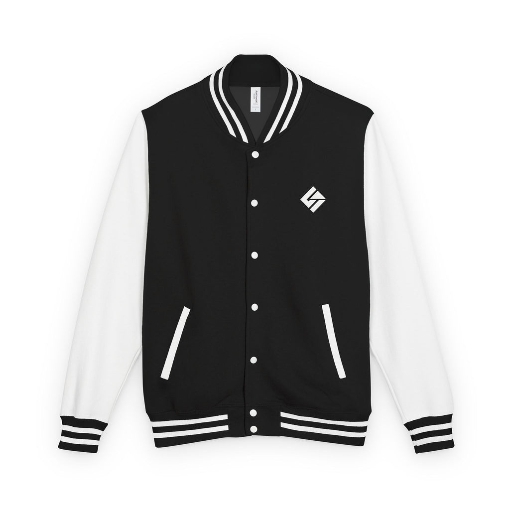 Pink & White Letterman Jacket – Classic Varsity Bomber