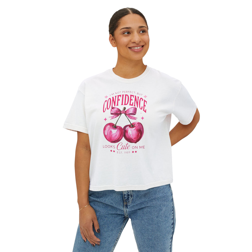 Confidence Cherry Boxy Tee