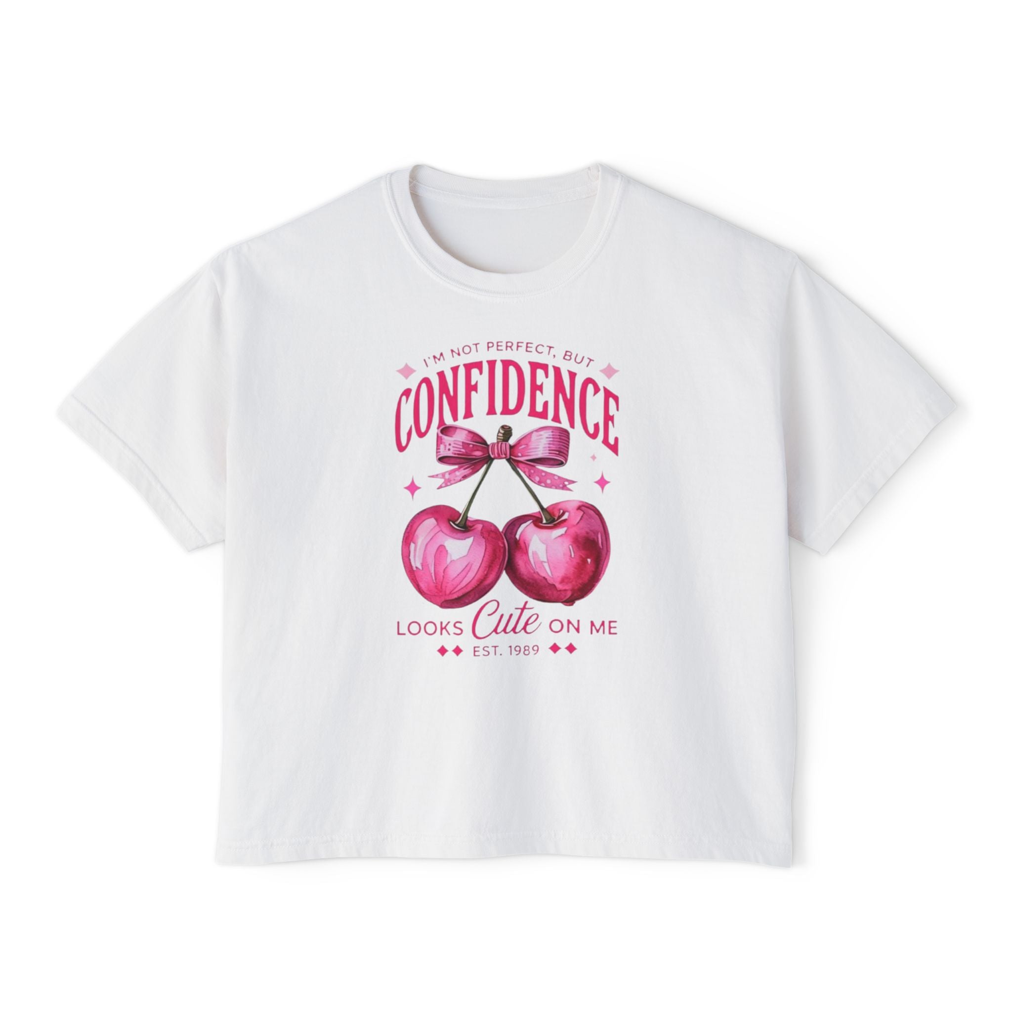 Confidence Cherry Boxy Tee