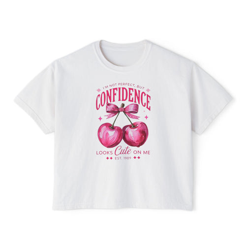 Confidence Cherry Boxy Tee