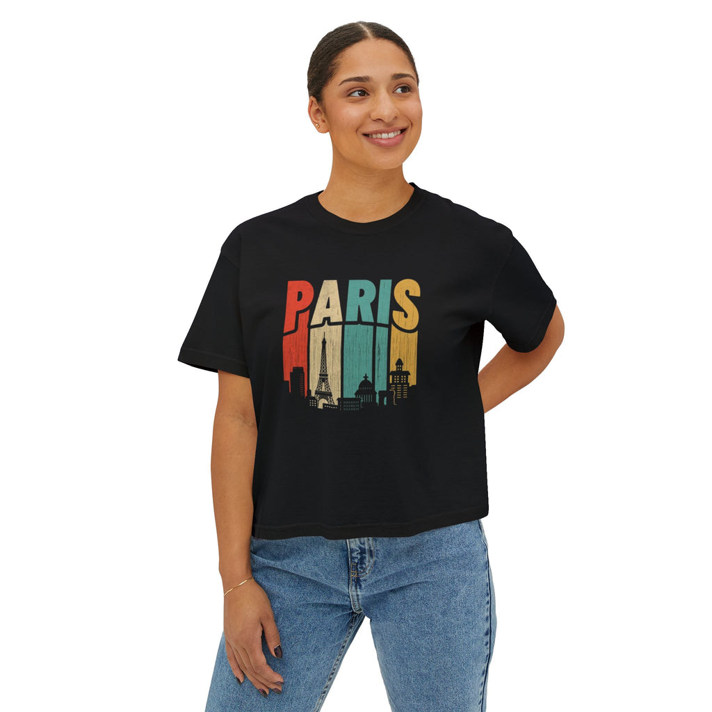 Paris Skyline Boxy Tee