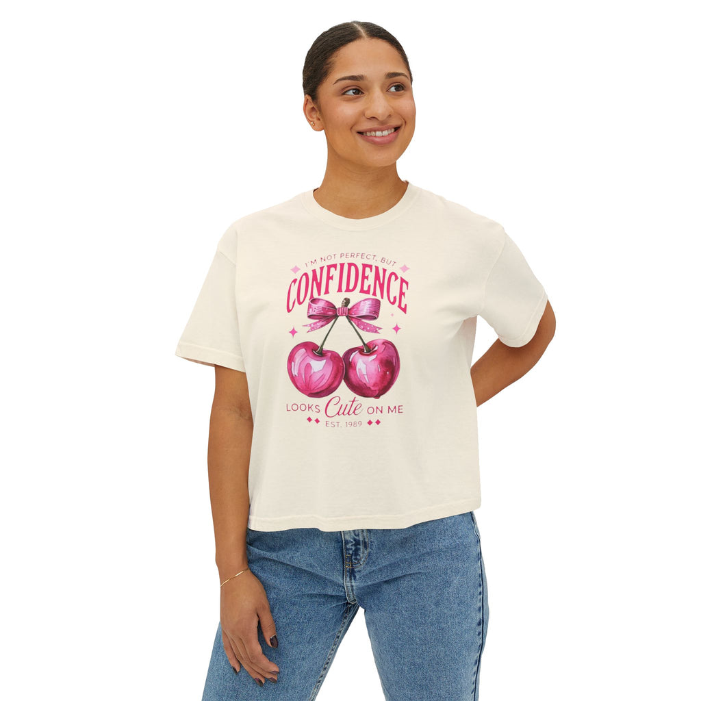 Confidence Cherry Boxy Tee