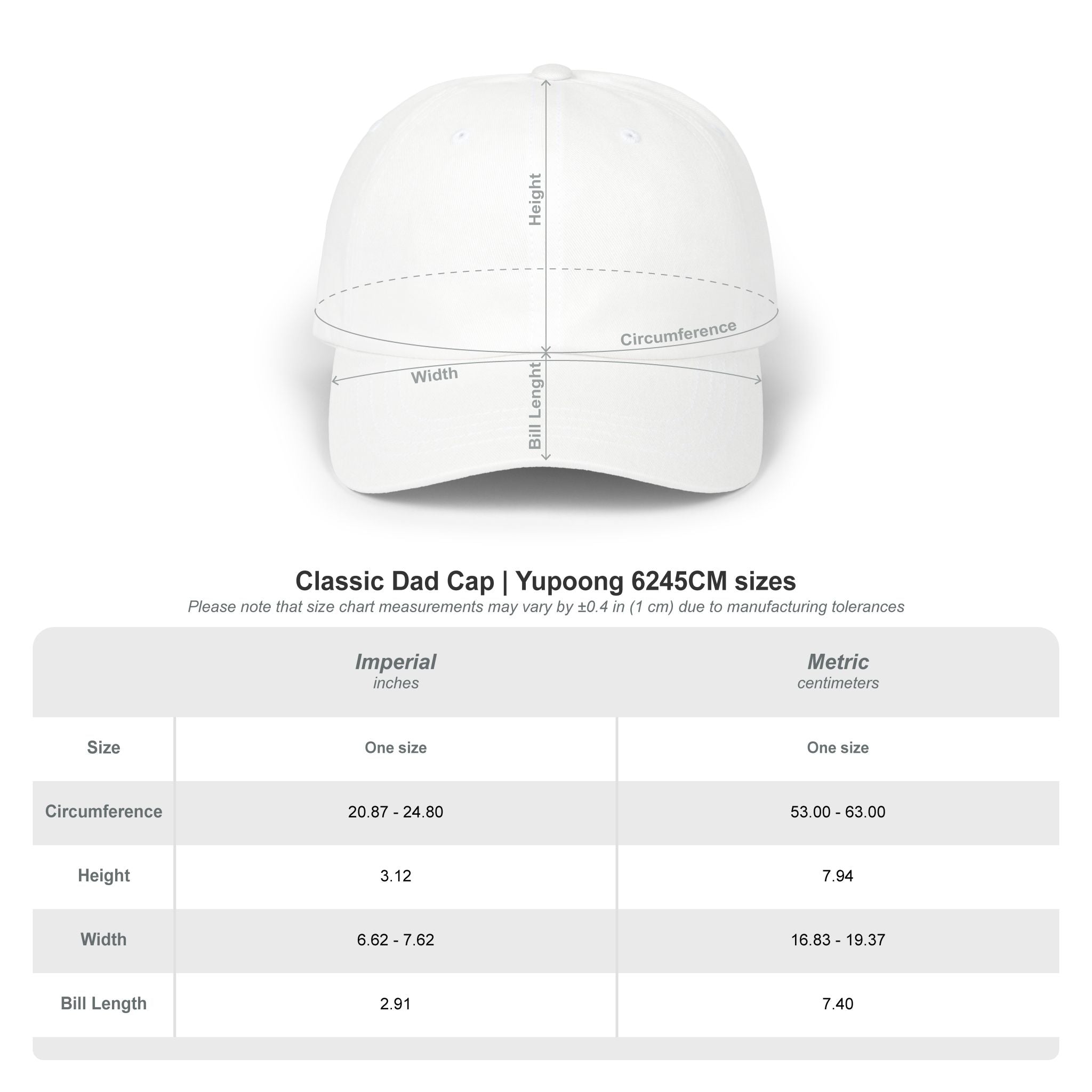 Minimalist Embroidered Logo Dad Cap — Classic White Baseball Hat