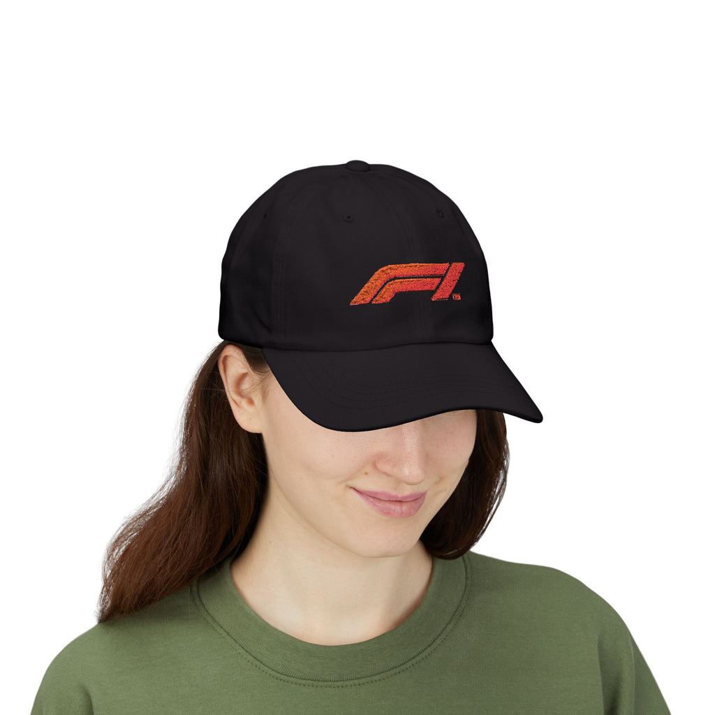 F1 Logo White Dad Cap – Vintage Racing Baseball Hat