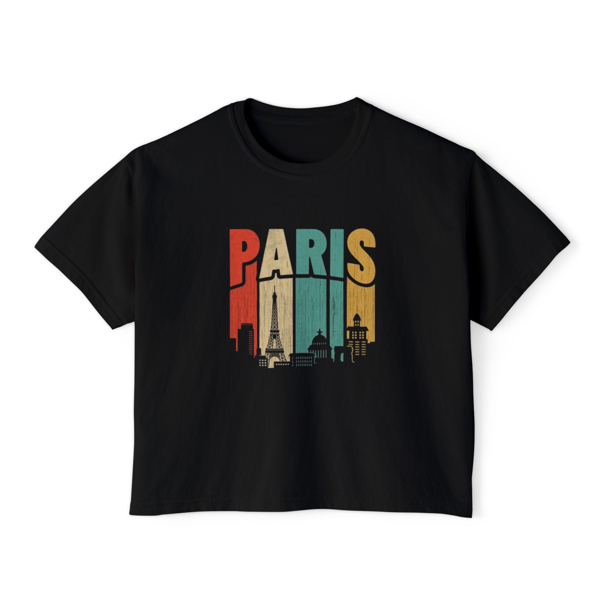Paris Skyline Boxy Tee