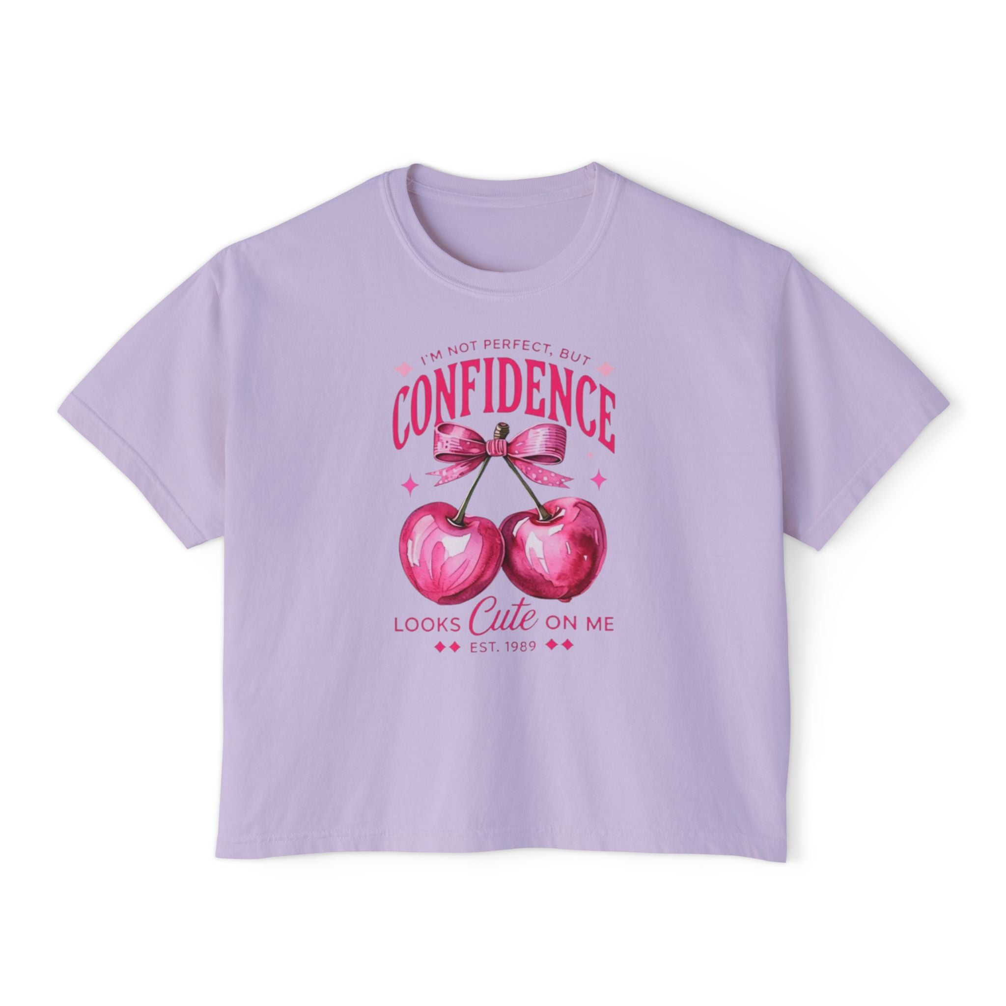Confidence Cherry Boxy Tee
