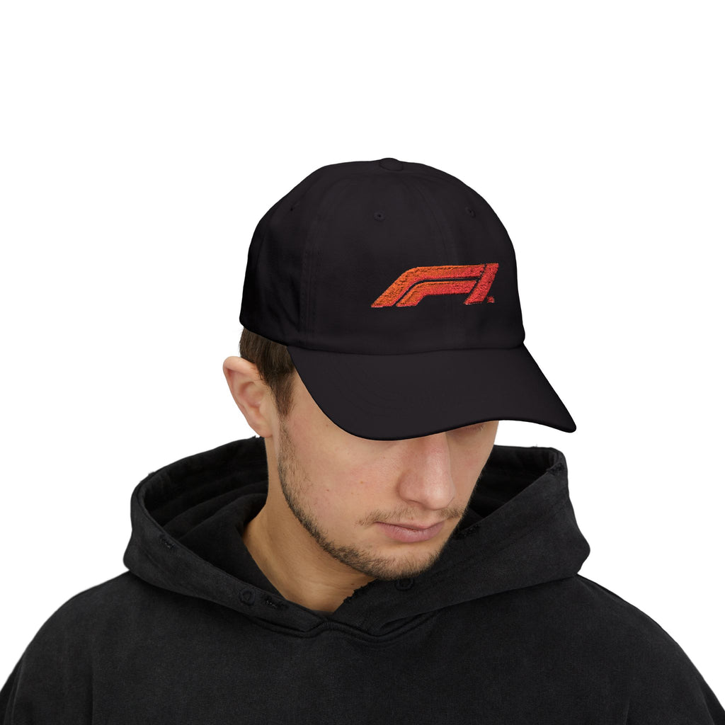 F1 Logo White Dad Cap – Vintage Racing Baseball Hat