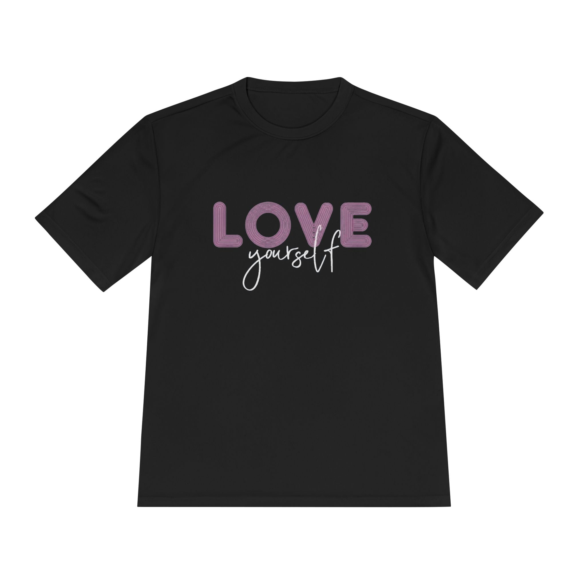 Love Yourself Tee — Pink Script Inspirational Self-Love Shirt