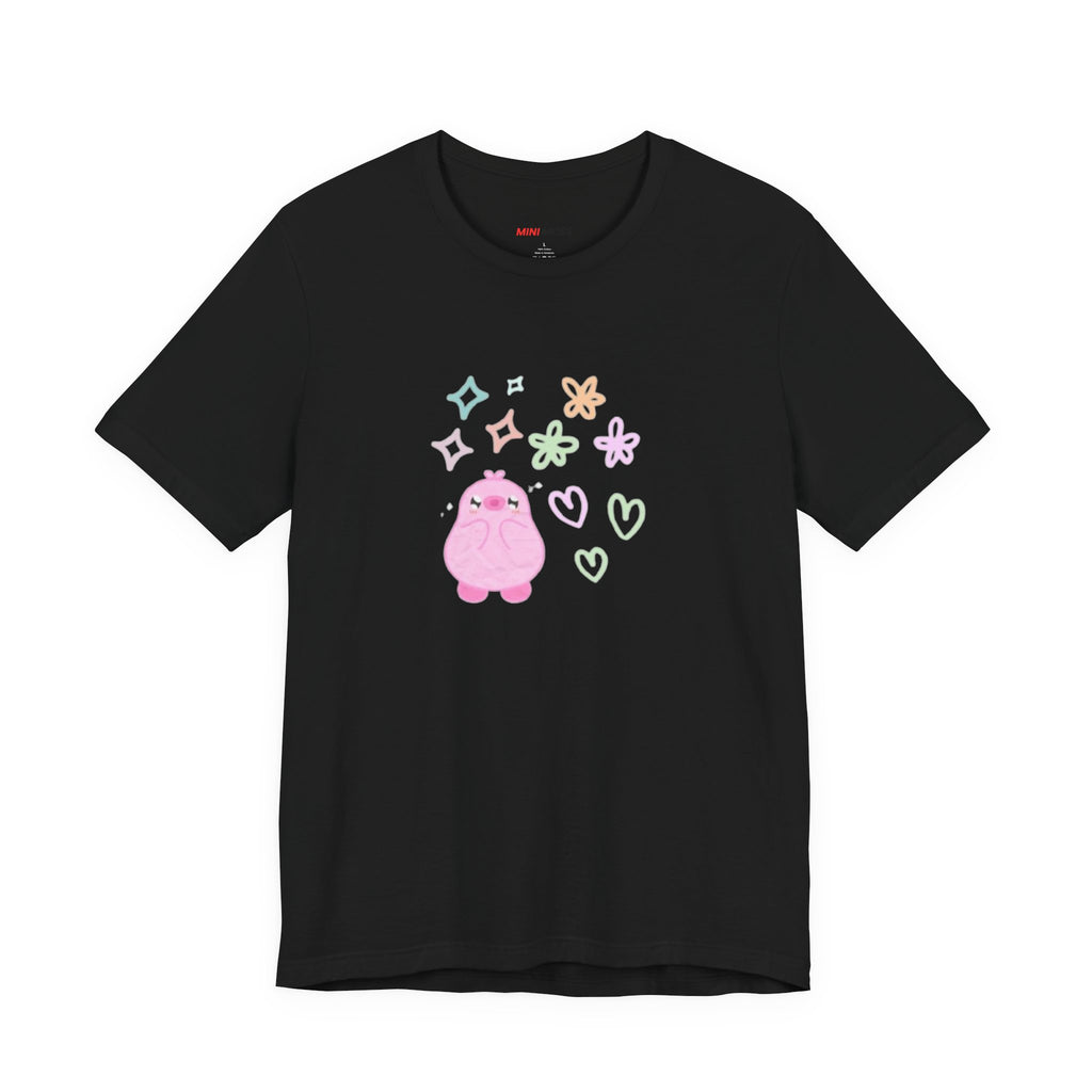 Cute Pink Blob Character Tee