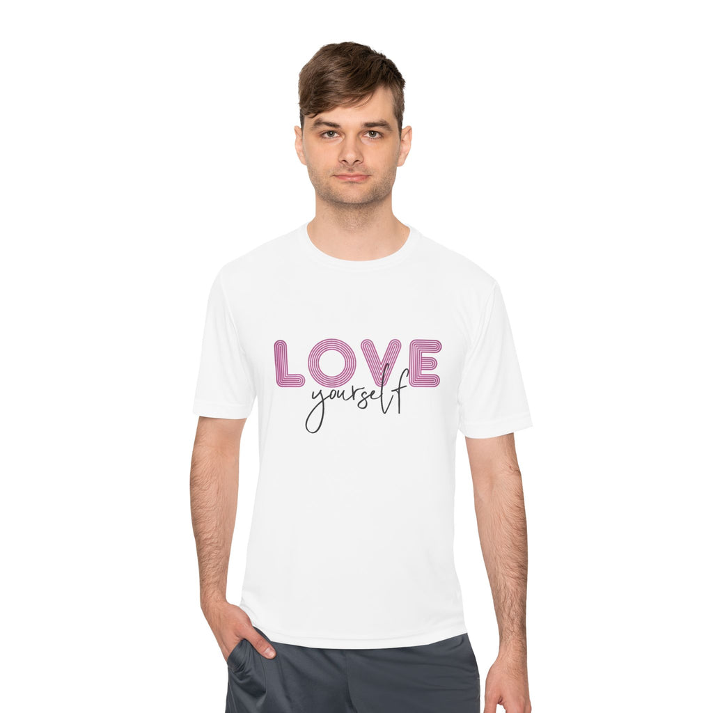Love Yourself Tee — Pink Script Inspirational Self-Love Shirt