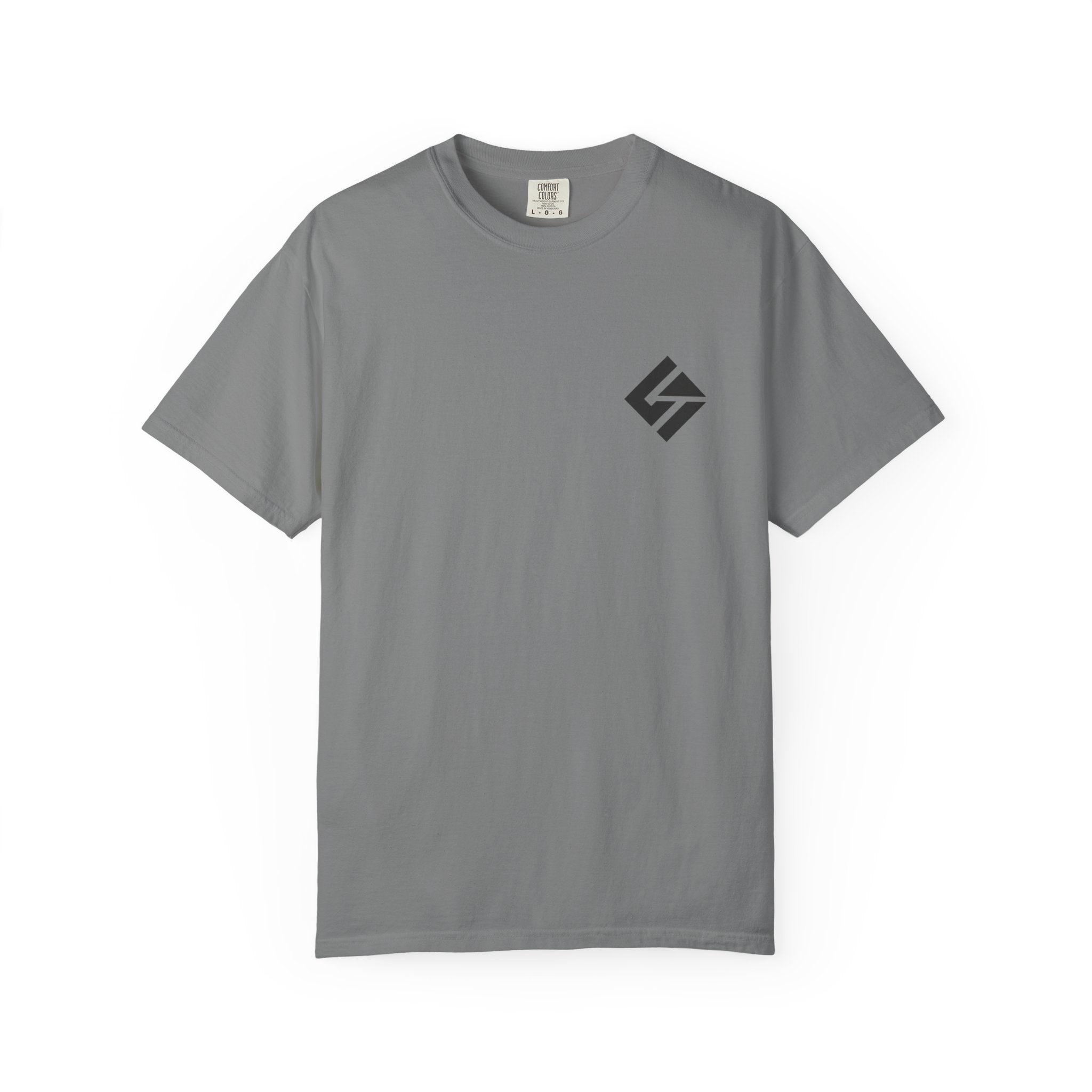 Minimal Geometric Logo T-Shirt — Small Chest Emblem