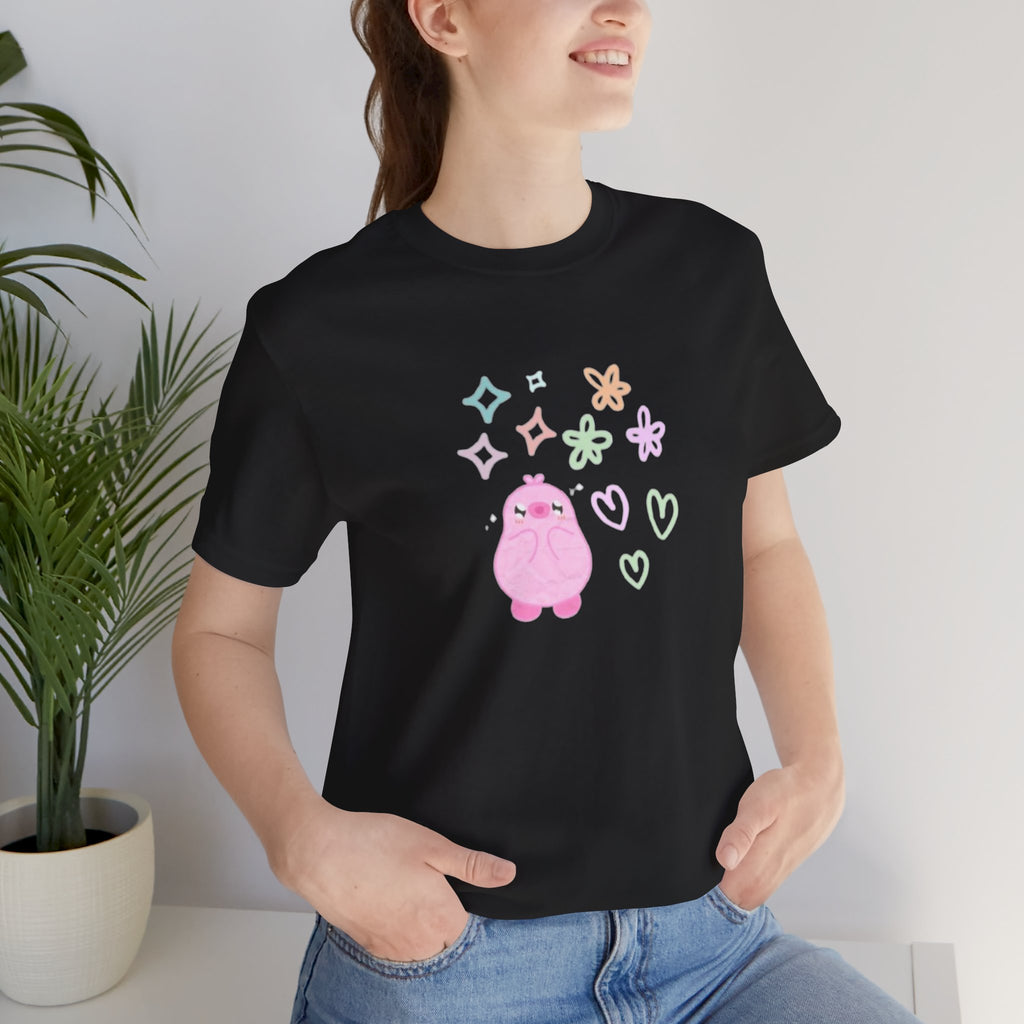 Cute Pink Blob Character Tee