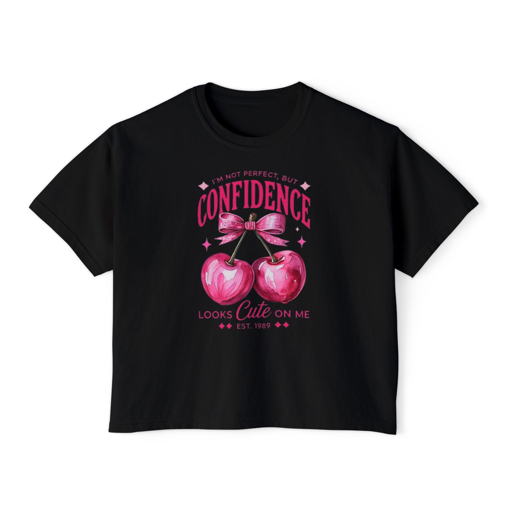Confidence Cherry Boxy Tee