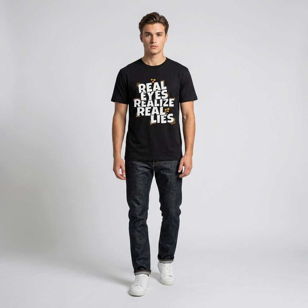 Real Eyes Realize Real Lies Graphic Tee