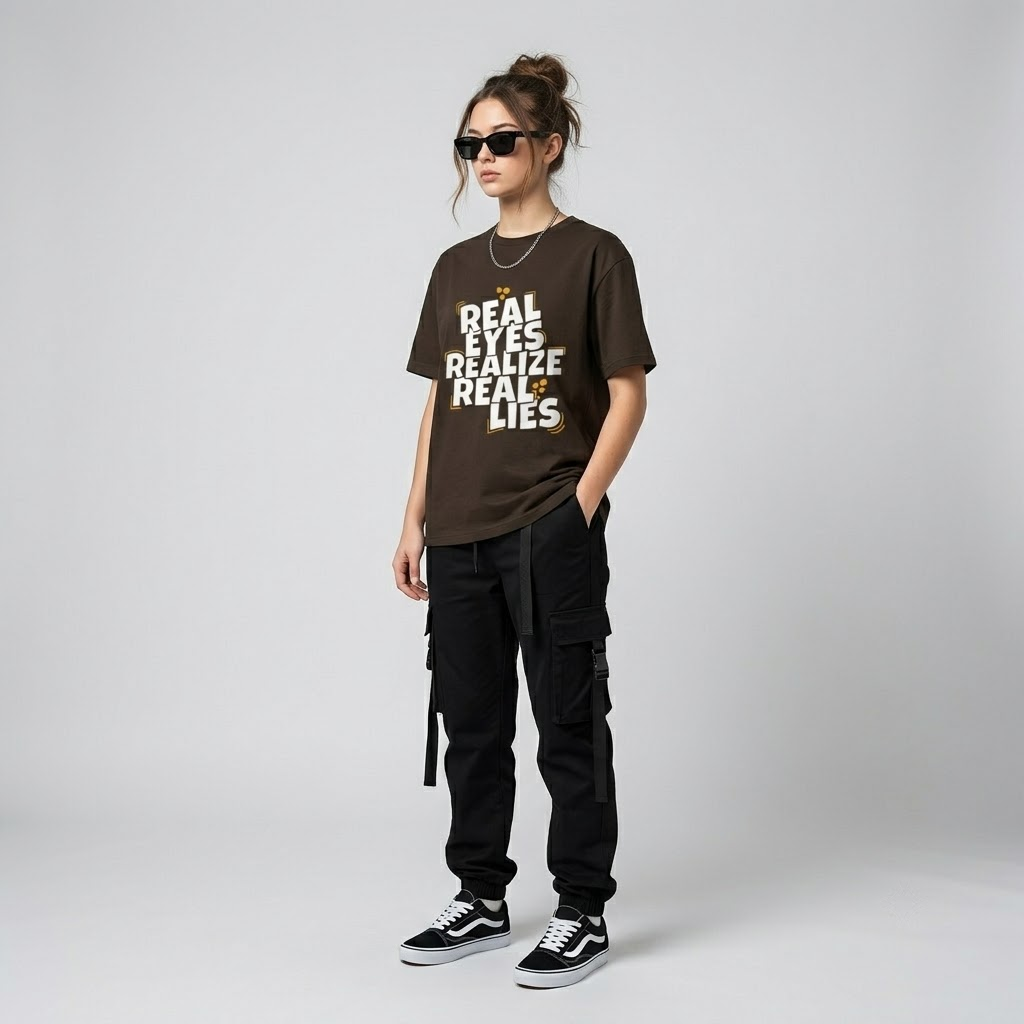 Real Eyes Realize Real Lies Graphic Tee