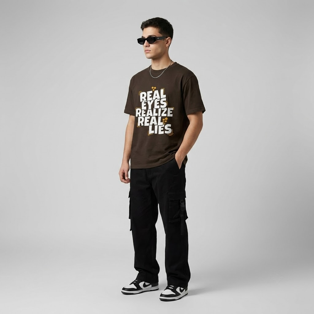 Real Eyes Realize Real Lies Graphic Tee