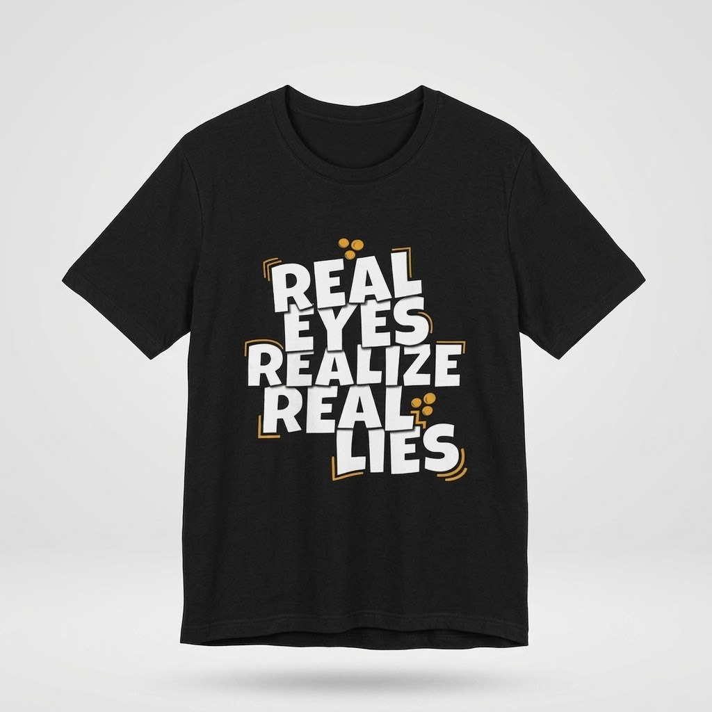 Real Eyes Realize Real Lies Graphic Tee