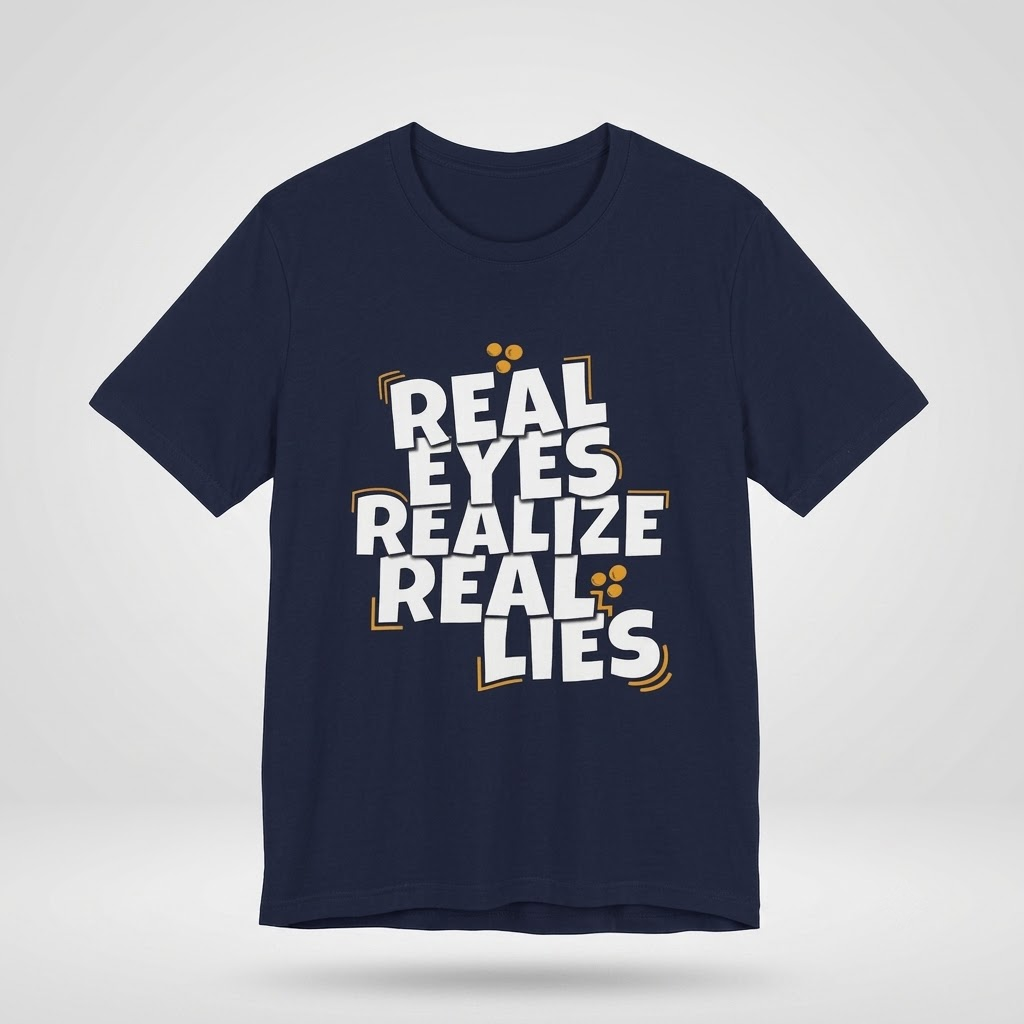 Real Eyes Realize Real Lies Graphic Tee