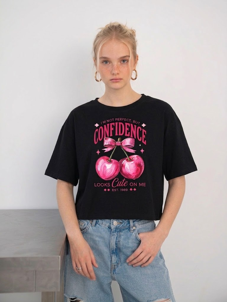 Cherry Coquette Boxy Vintage Tee