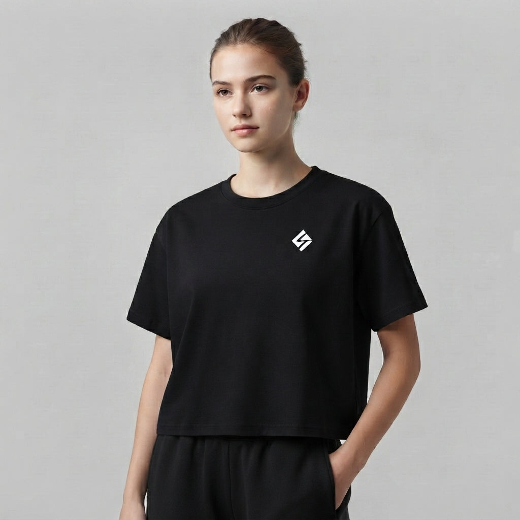 Signature Boxy Crop Tee