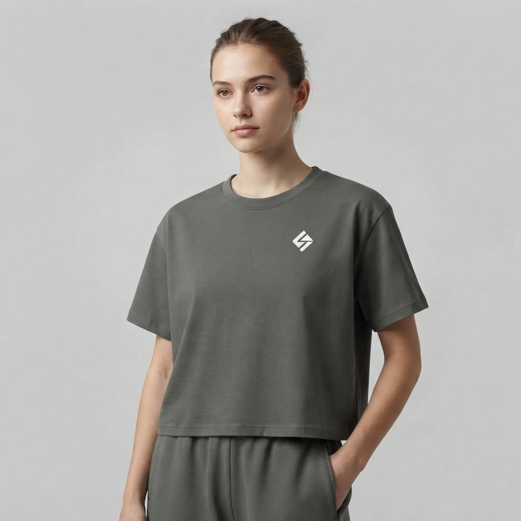 Signature Boxy Crop Tee