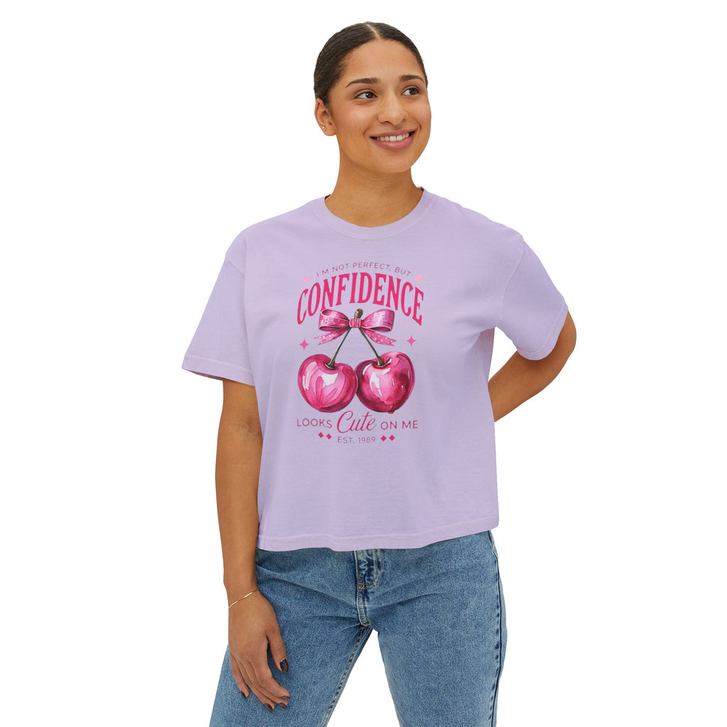 Confidence Cherry Boxy Tee