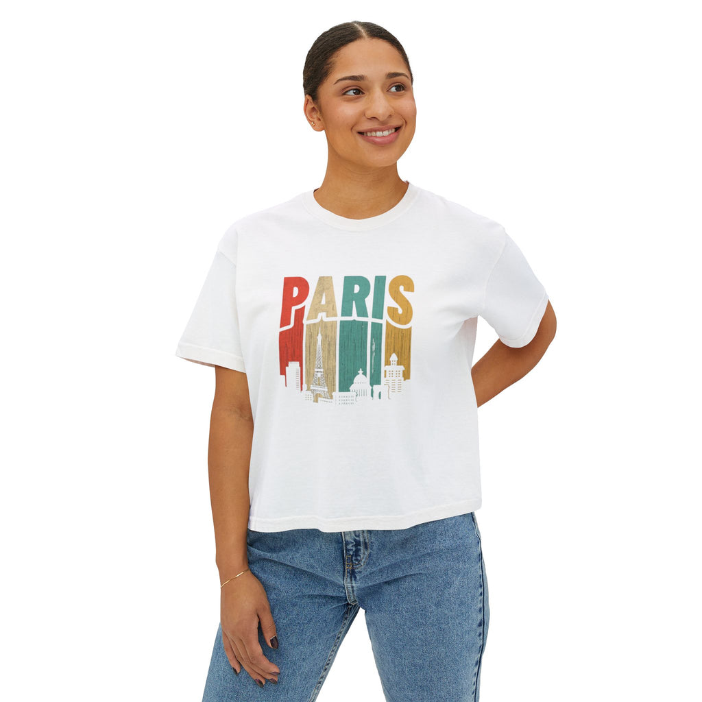 Paris Skyline Boxy Tee