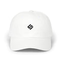 Minimalist Embroidered Logo Dad Cap — Classic White Baseball Hat