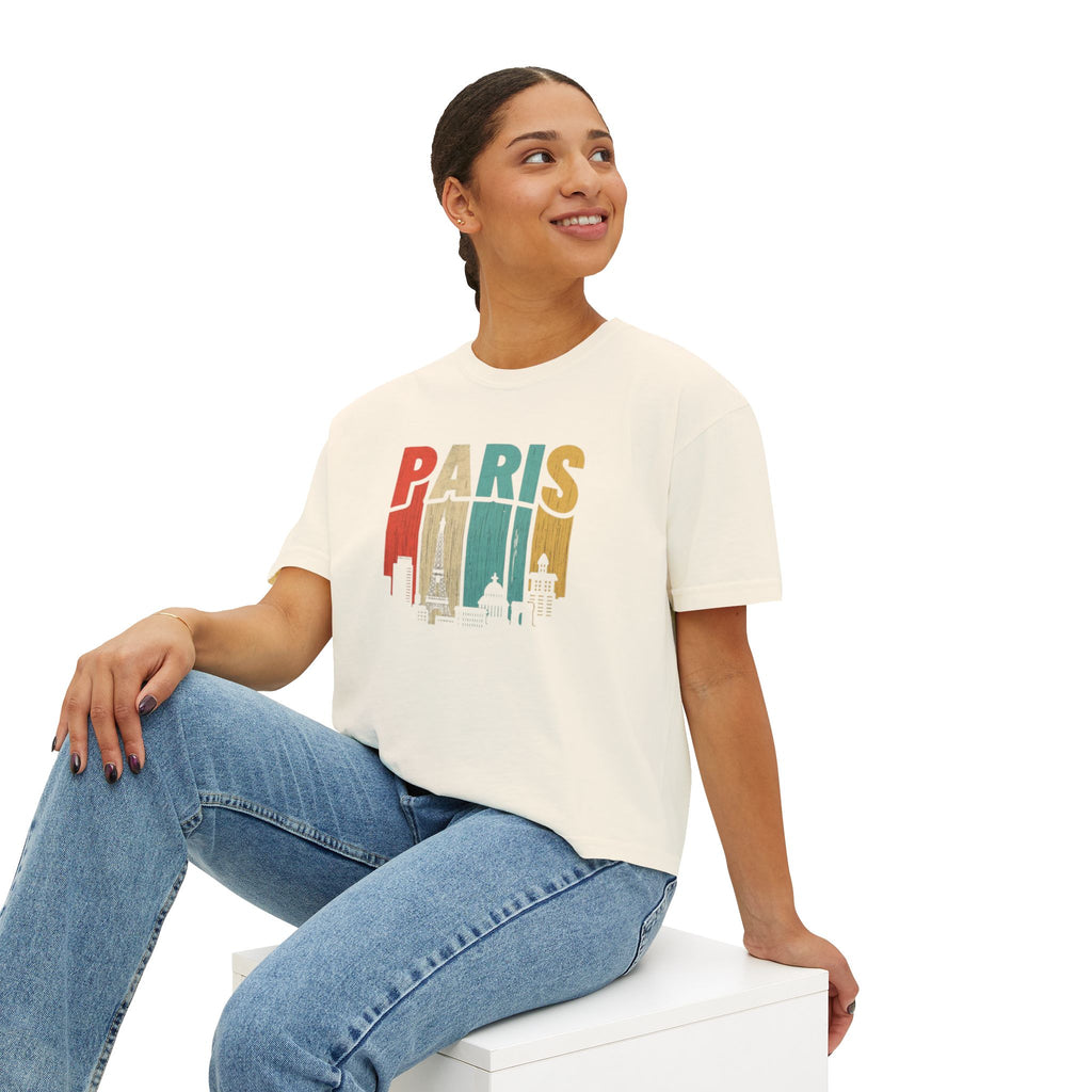 Paris Skyline Boxy Tee