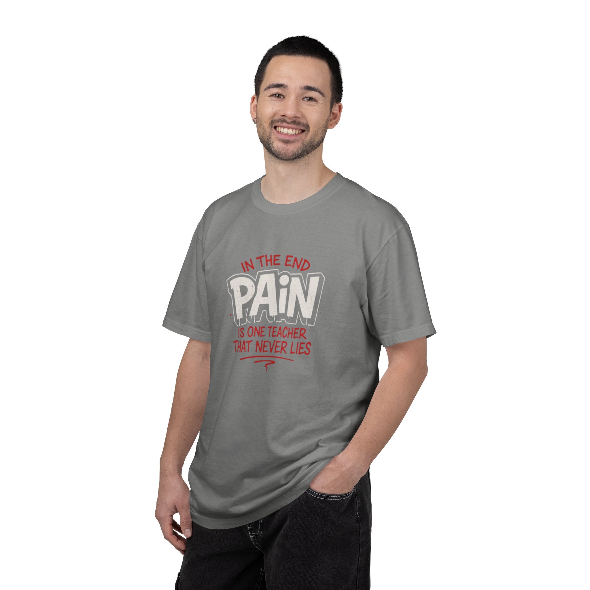 Pain Is One Teacher T‑Shirt — Motivational Quote Tee for Athletes & Survivors