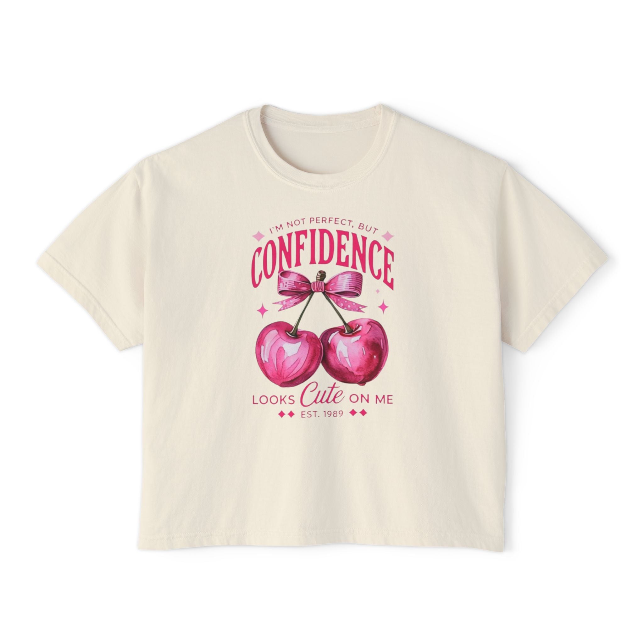 Confidence Cherry Boxy Tee