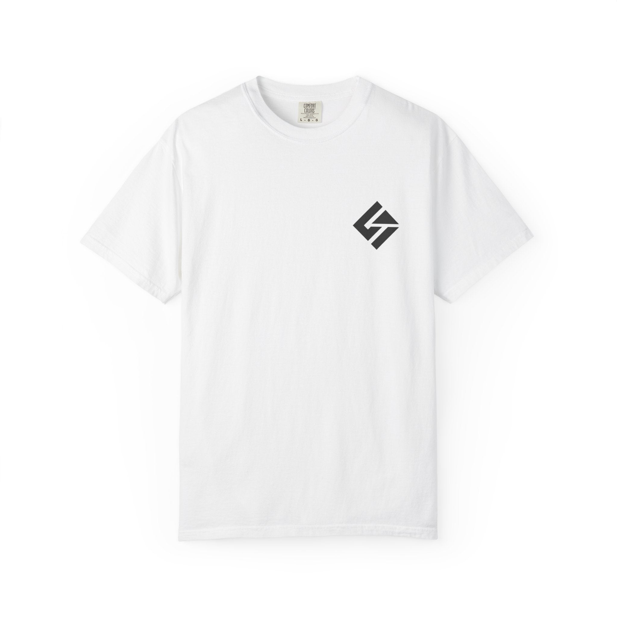 Minimal Geometric Logo T-Shirt — Small Chest Emblem