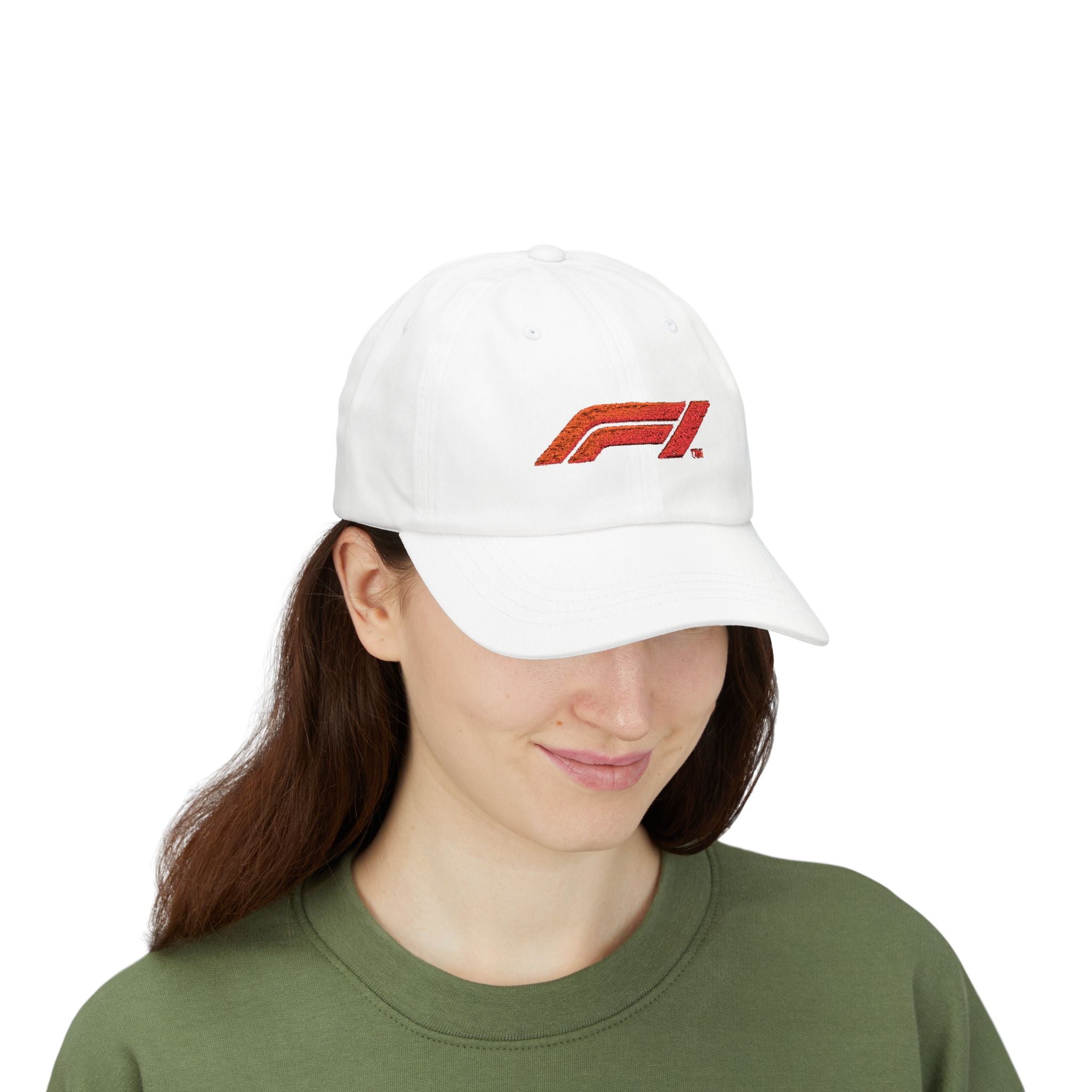 F1 Logo White Dad Cap – Vintage Racing Baseball Hat