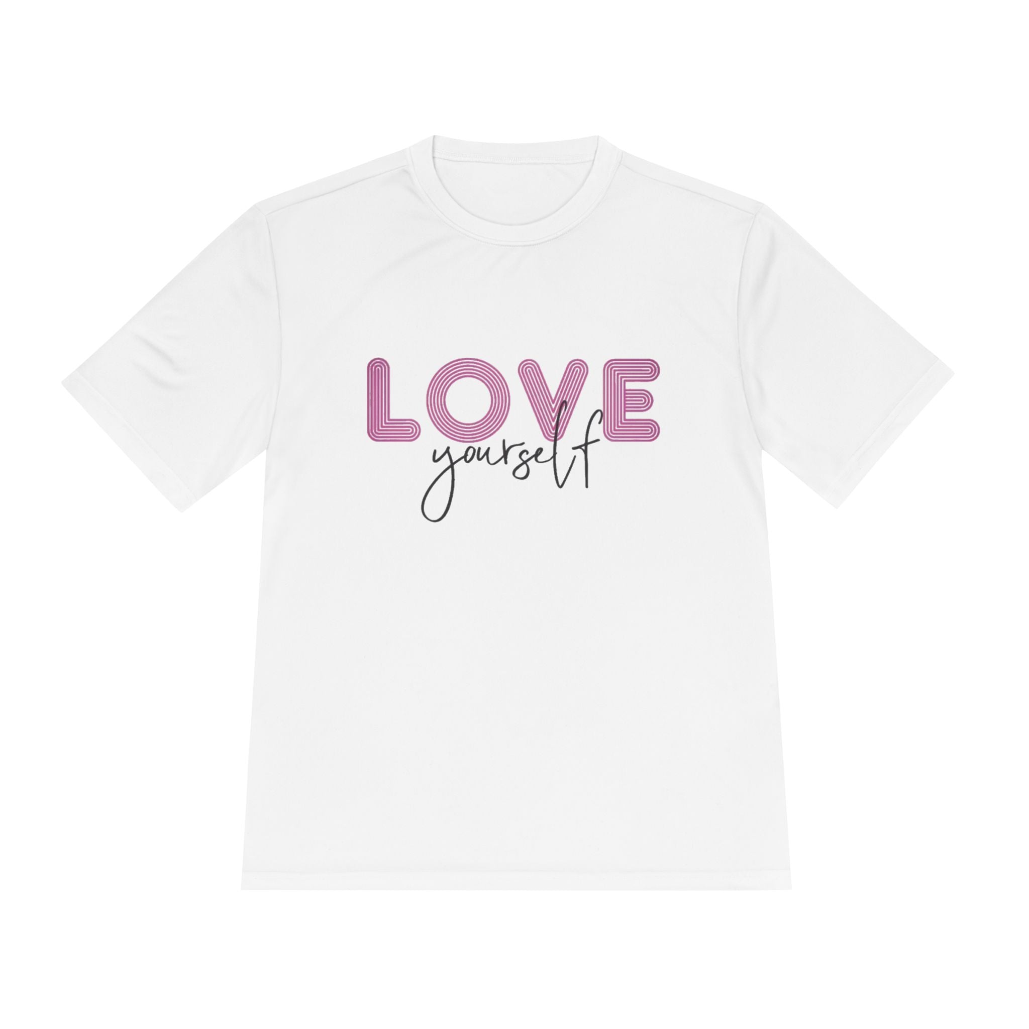 Love Yourself Tee — Pink Script Inspirational Self-Love Shirt
