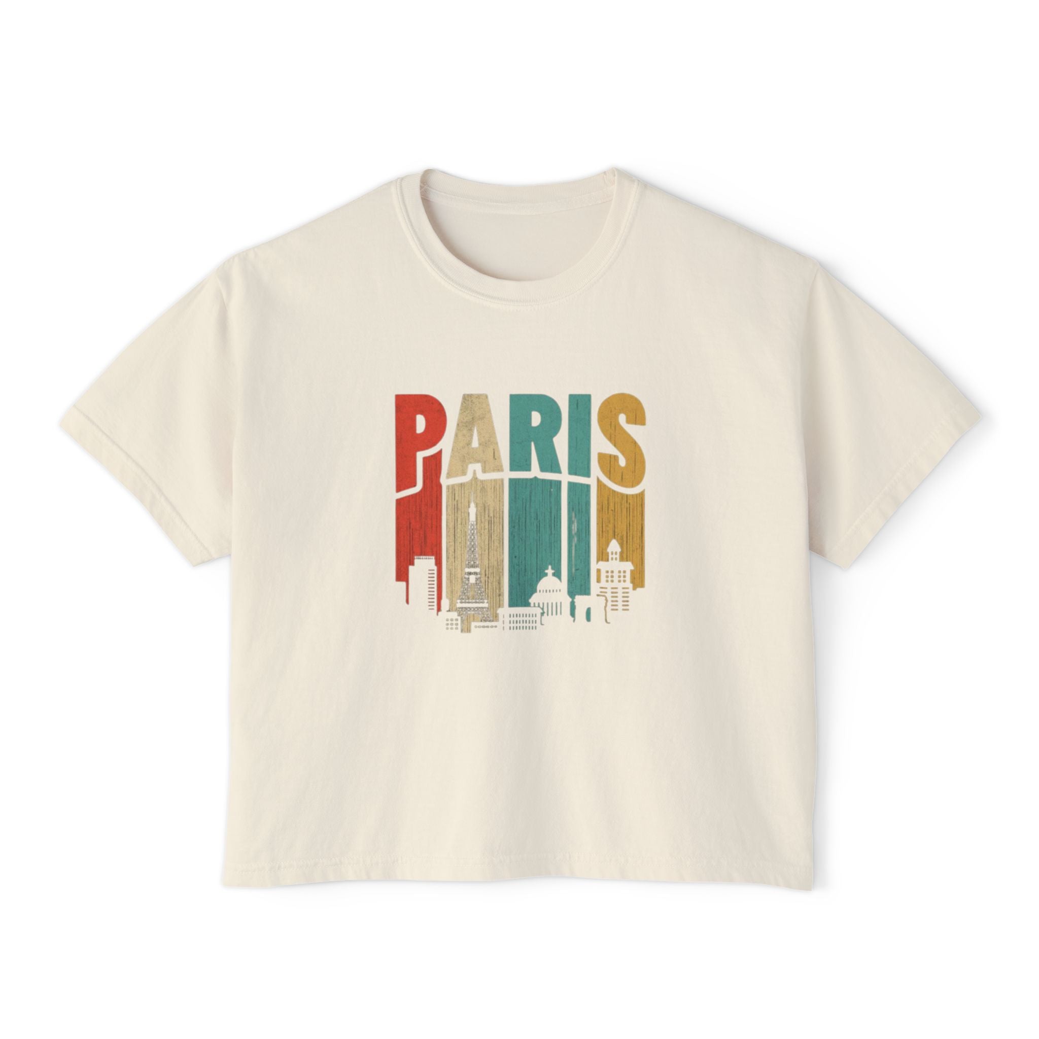 Paris Skyline Boxy Tee