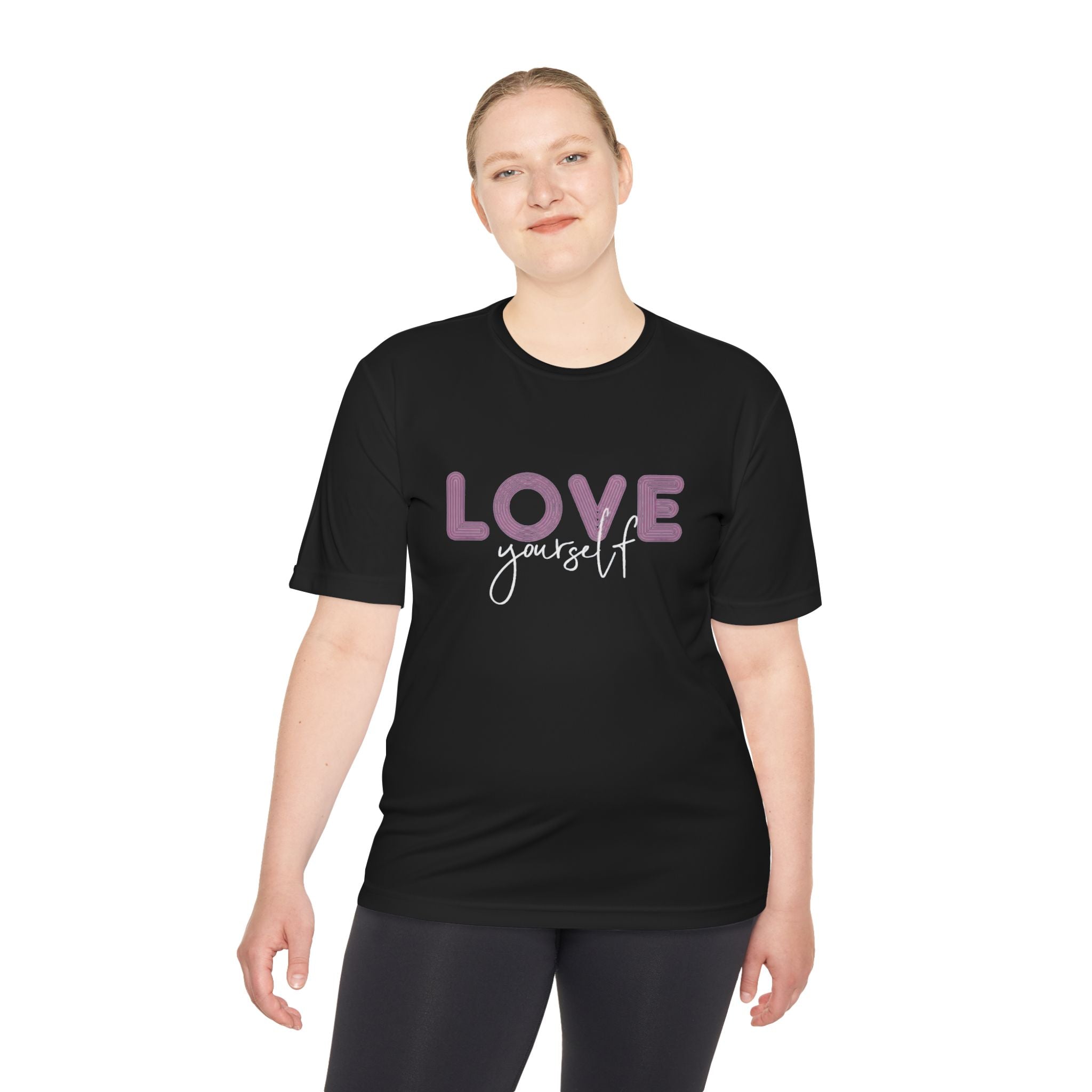 Love Yourself Tee — Pink Script Inspirational Self-Love Shirt